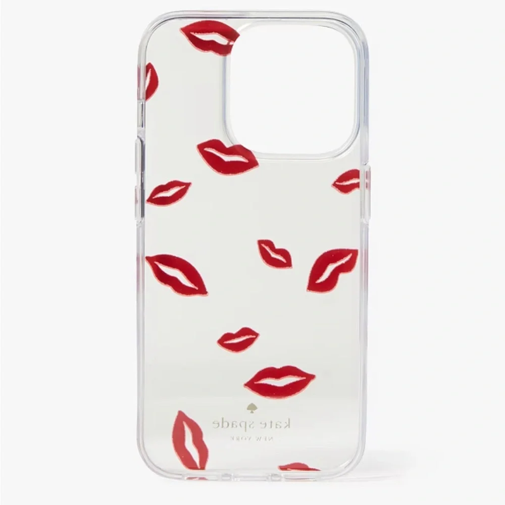 NIP♠️🆕Kate Spade ♠️ 🆕 Lip Toss Printed iPhone 15 Pro Max Case 💋♠️